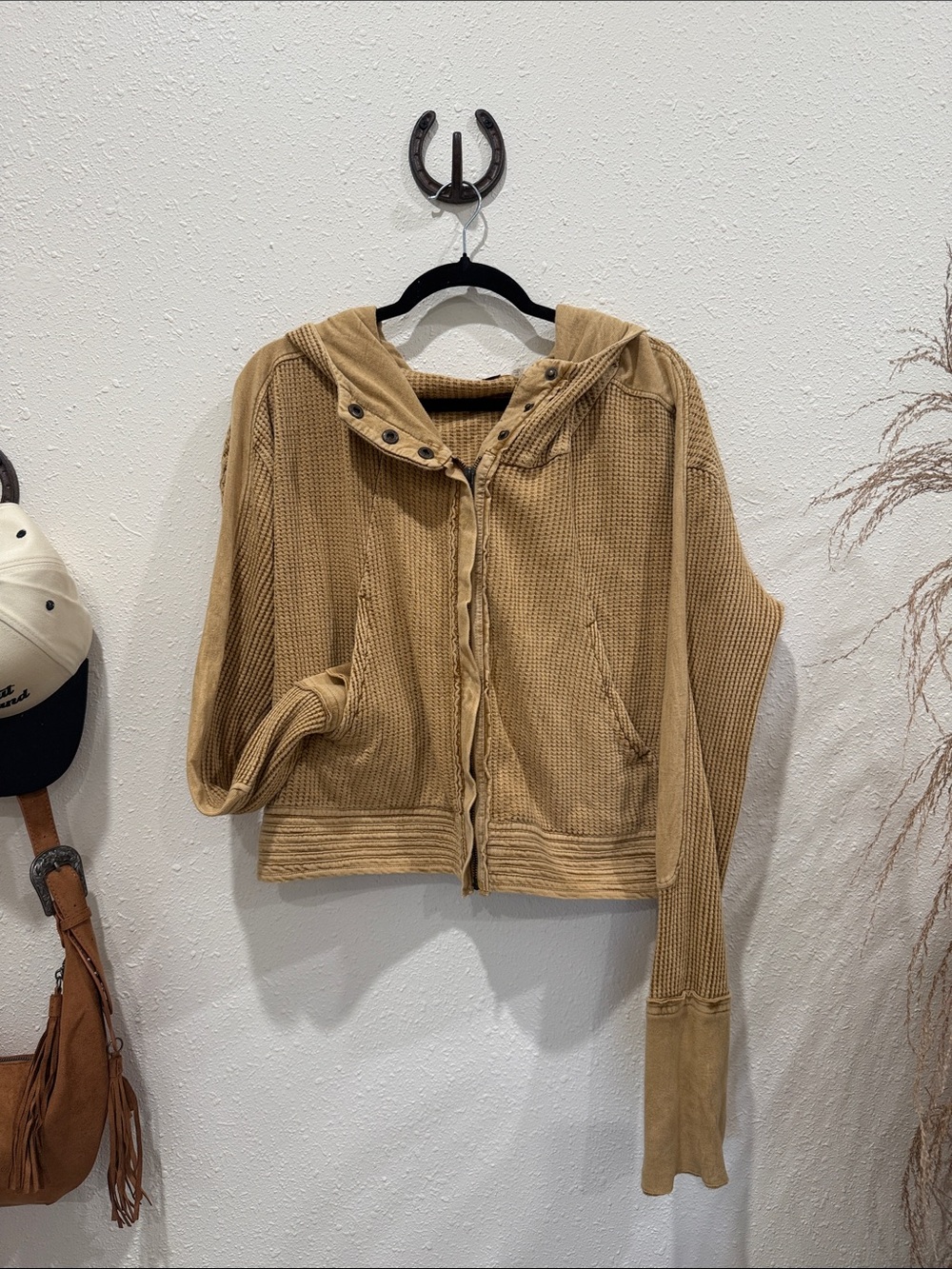 Free People One Mason Hoodie in Fawn
